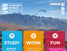 Tablet Screenshot of languageschool.co.nz